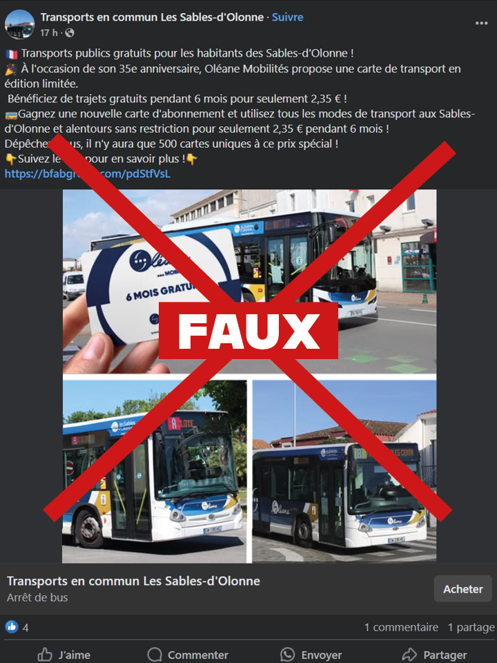 Fausse info sur Facebook